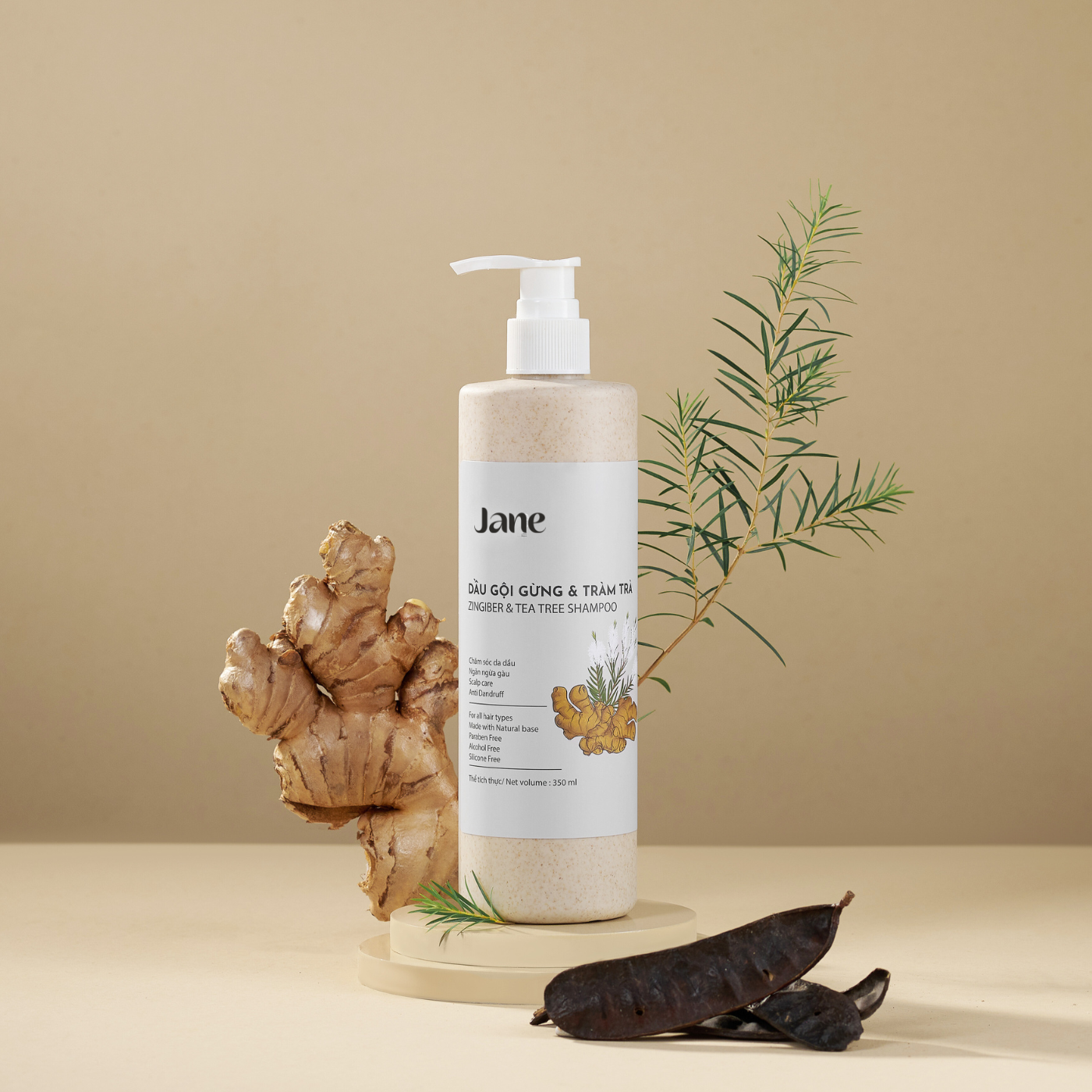 Dầu gội Jane Gừng và Tràm Trà 350ml